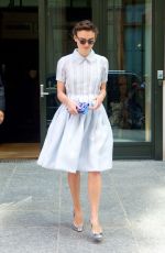 KEIRA KNIGHTLEY Arrives at a Hotel in New York