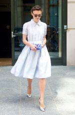 KEIRA KNIGHTLEY Arrives at a Hotel in New York