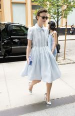 KEIRA KNIGHTLEY Arrives at a Hotel in New York