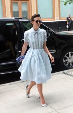 KEIRA KNIGHTLEY Arrives at a Hotel in New York