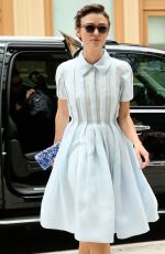 KEIRA KNIGHTLEY Arrives at a Hotel in New York