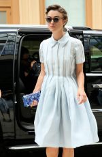 KEIRA KNIGHTLEY Arrives at a Hotel in New York