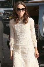 KEIRA KNIGHTLEY Arrives at Daily Show with Jon Stewart in New York