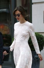KEIRA KNIGHTLEY Leaves Crosby Hotel in New York