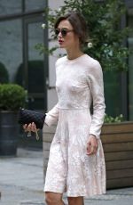 KEIRA KNIGHTLEY Leaves Crosby Hotel in New York