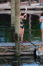 KENDALL and KYLIE JENNER at Pier of Don Coqui City Island Restaurant in New York