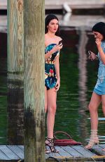 KENDALL and KYLIE JENNER at Pier of Don Coqui City Island Restaurant in New York