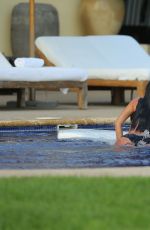 KIM KARDASHIAN in Bikini at a Pool