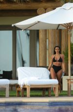 KIM KARDASHIAN in Bikini at a Pool
