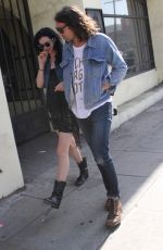 KRYSTEN RITTER and Friend Out and About in Hollywood