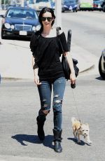 KRYSTEN RITTER in Ripped Jeans Out and About in Los Angeles