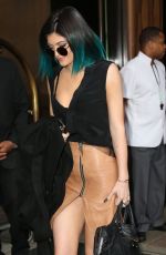 KYLIE JENNER Leaves Trump Soho Hotel in New York