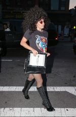 LADY GAGA Arrives at Tattoo Parlor in New York