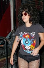 LADY GAGA Arrives at Tattoo Parlor in New York