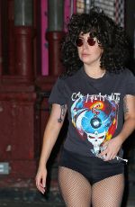 LADY GAGA Arrives at Tattoo Parlor in New York