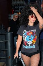 LADY GAGA Arrives at Tattoo Parlor in New York