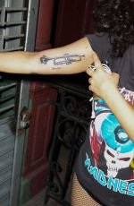 LADY GAGA Arrives at Tattoo Parlor in New York