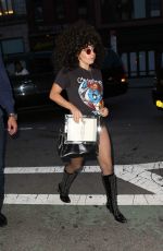 LADY GAGA Arrives at Tattoo Parlor in New York