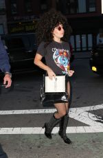 LADY GAGA Arrives at Tattoo Parlor in New York