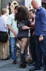LADY GAGA in Fishnets Out and About in New York 1806