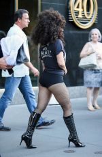 LADY GAGA in Fishnets Out and About in New York 1806