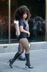 LADY GAGA in Fishnets Out and About in New York 1806