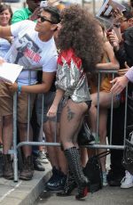 LADY GAGA in Fishnets Out and About in New York