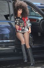 LADY GAGA in Fishnets Out and About in New York