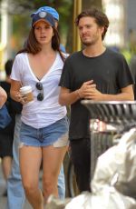 LANA DEL REY in Denim Shorts Out in New York