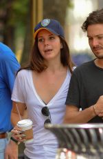 LANA DEL REY in Denim Shorts Out in New York