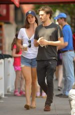 LANA DEL REY in Denim Shorts Out in New York