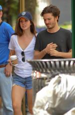 LANA DEL REY in Denim Shorts Out in New York
