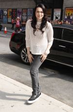 LAURA PREPON Arrives at the Late Show with David Letterman in New York