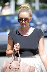 LAUREN CONRAD in Short Skirt Out in West Hollywood