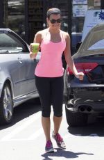 LEA MICHELE in Tights Arrives at Earth Bar in West Hollywood