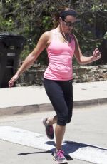 LEA MICHELE in Tights Arrives at Earth Bar in West Hollywood