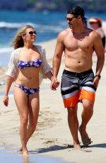 LEANN RIMES and Eddie Cibrian at a Beach in Hawaii