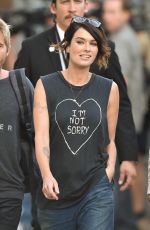LENA HEANDEY Arrives at Jimmy Kimmel Live! in New York