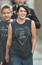LENA HEANDEY Arrives at Jimmy Kimmel Live! in New York