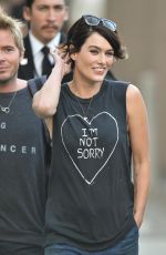 LENA HEANDEY Arrives at Jimmy Kimmel Live! in New York