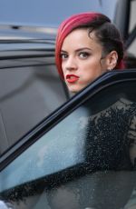 LILY ALLEN Leaves BBC Radio One Studios in London