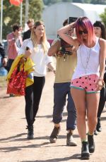 LILY ALLEN Out and About at Glastonbury Festival