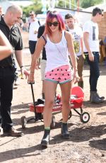 LILY ALLEN Out and About at Glastonbury Festival