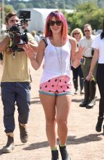 LILY ALLEN Out and About at Glastonbury Festival