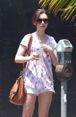 LILY COLLINS in Shorts Out and About in Los Angeles