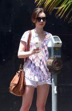 LILY COLLINS in Shorts Out and About in Los Angeles