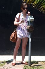 LILY COLLINS in Shorts Out and About in Los Angeles