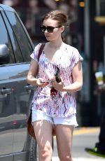 LILY COLLINS in Shorts Out and About in Los Angeles