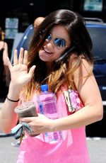 LUCY HALE in Gym Shorts Out and About in Los Angeles