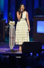 LUCY HALE Performs at the Grand Ole Opry in Nashville